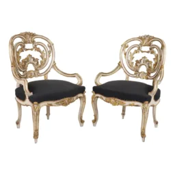 Pair of Late 19th Century Louis XV Style Fauteuil Armchairs by Maison Jansen