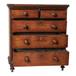 Circa 1820 English Model of Mahogany Chest of Drawers