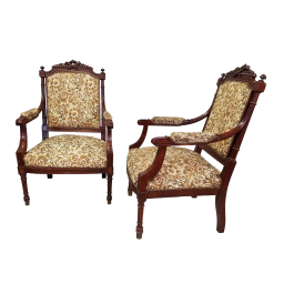 Circa 1910 Pair of French Louis XVI Style Armchairs
