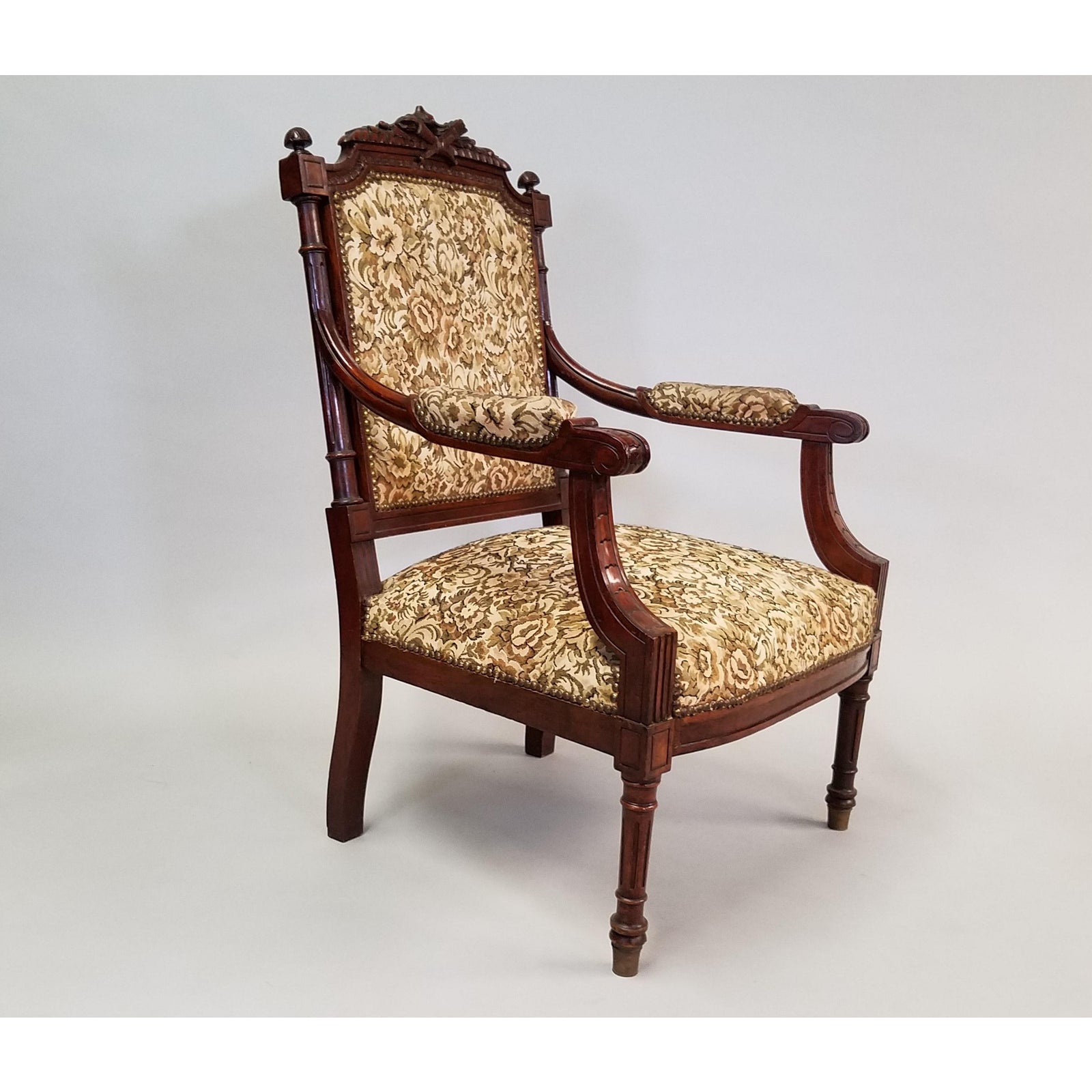 Circa 1910 Pair of French Louis XVI Style Armchairs - Image 3