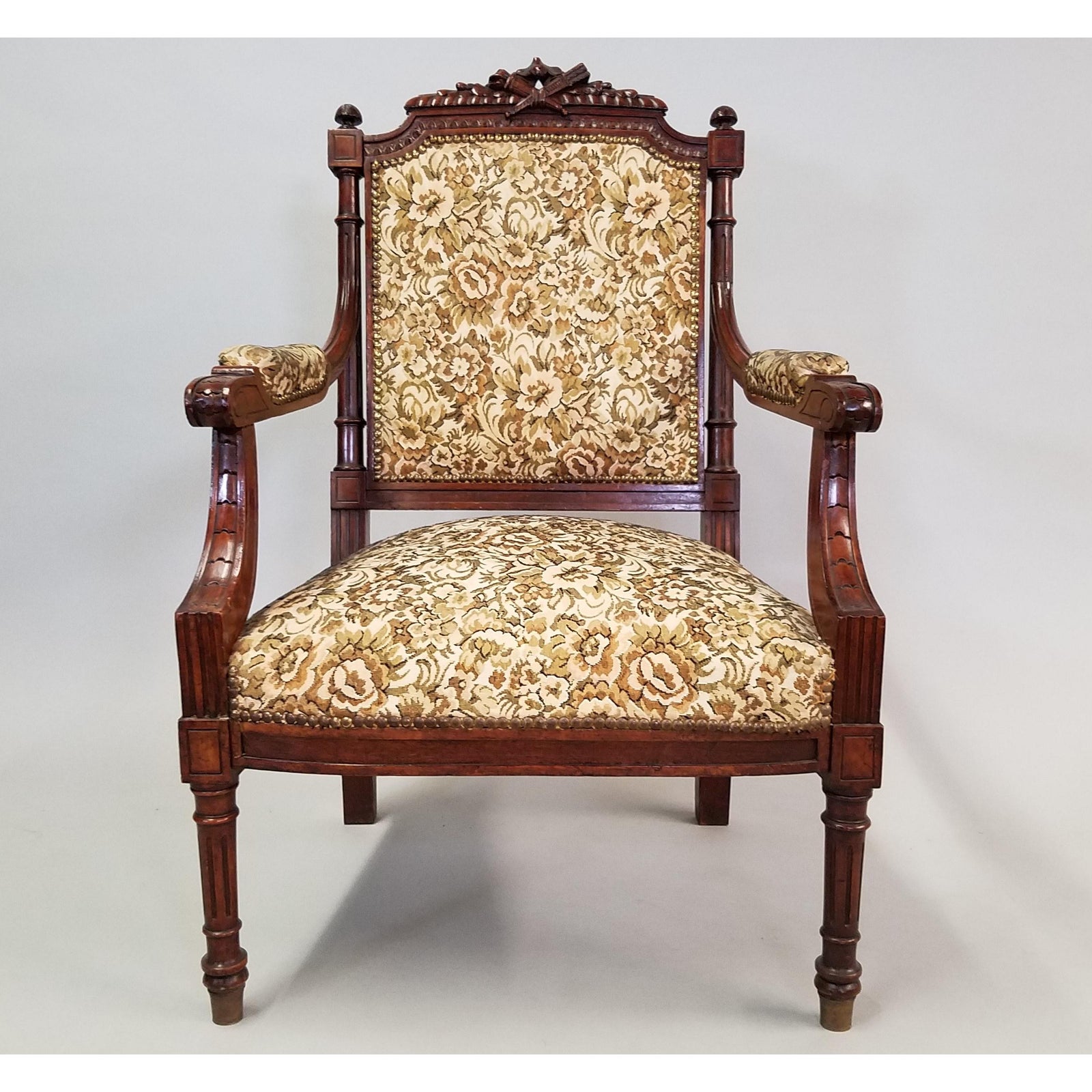 Circa 1910 Pair of French Louis XVI Style Armchairs - Image 6