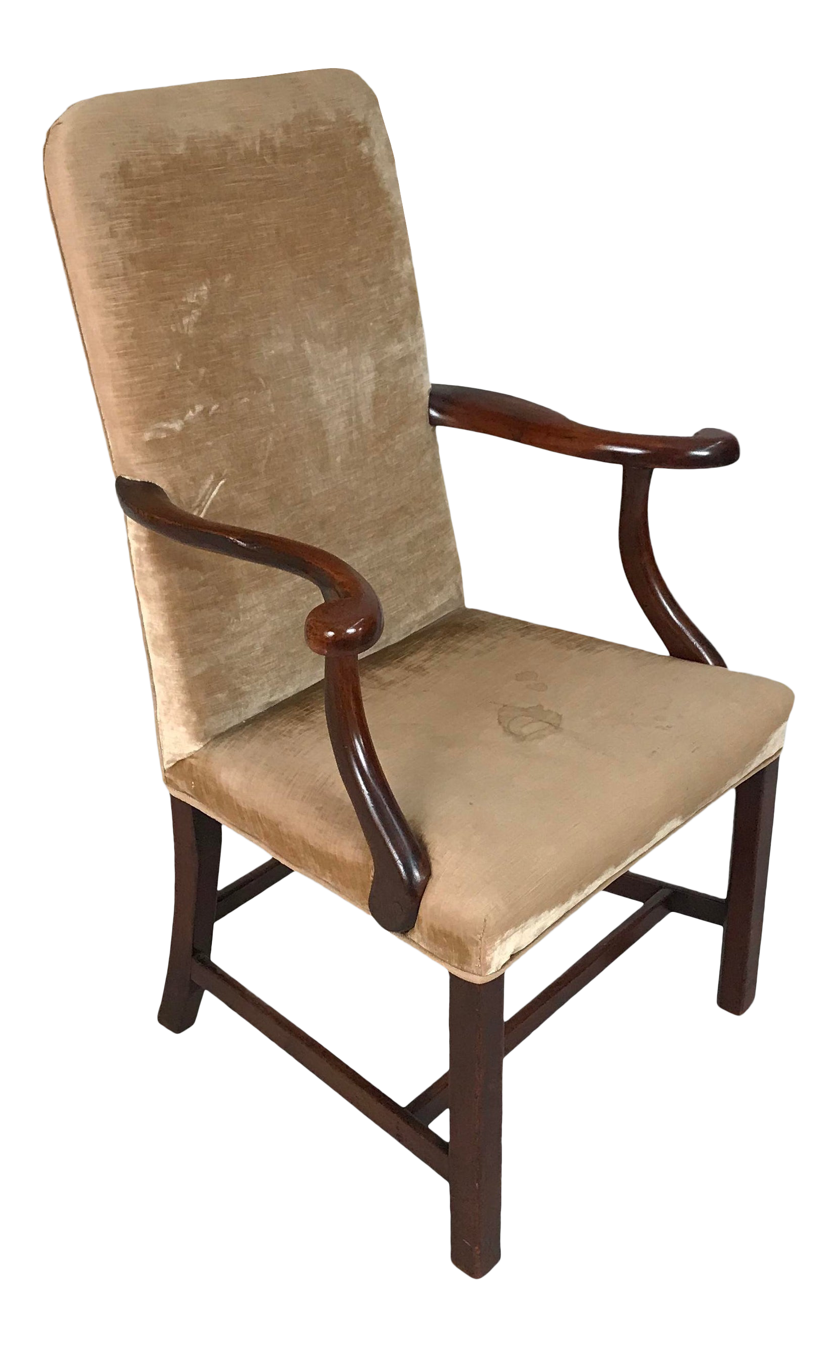 Mid 18th Century George III English Mahogany Armchair - Image 2