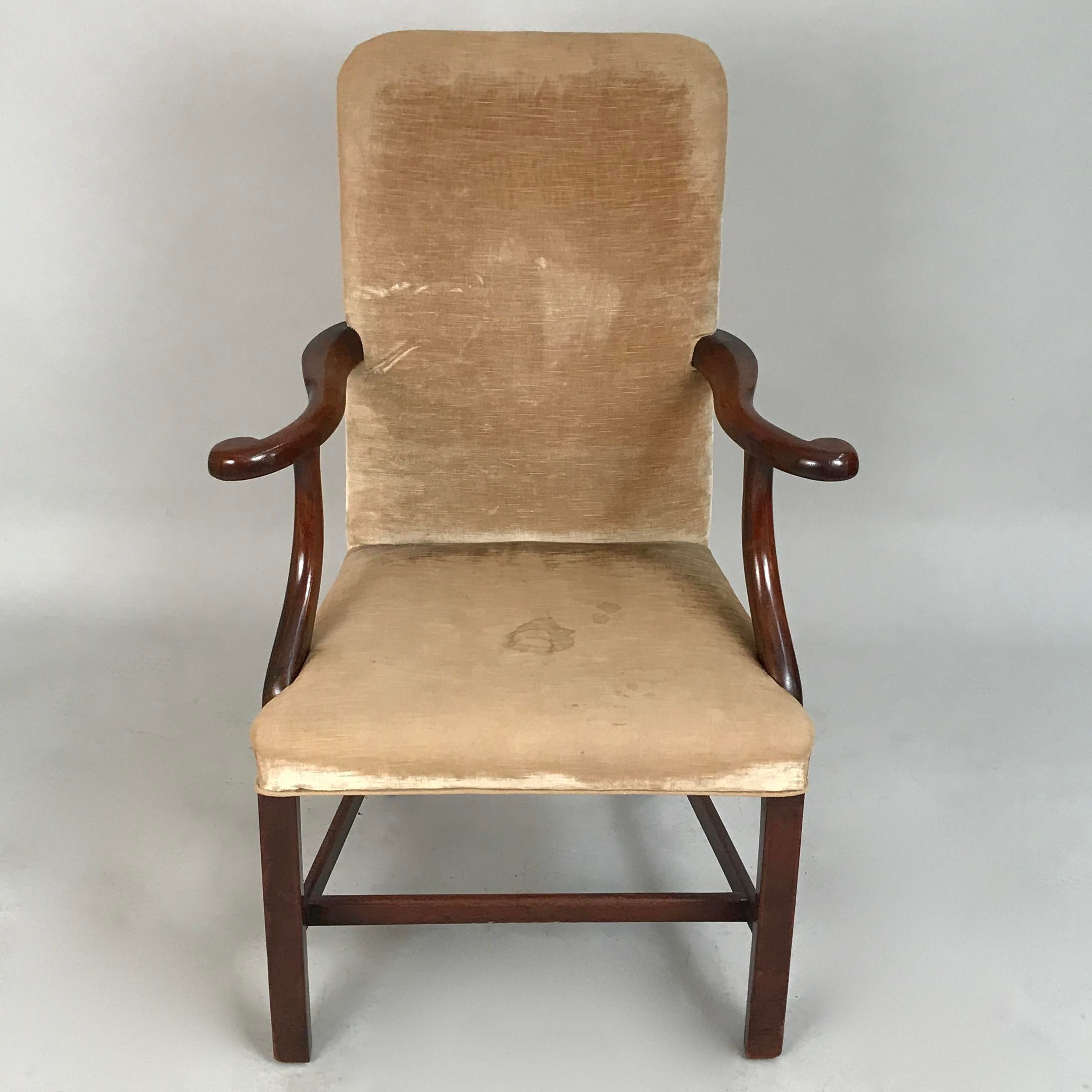 Mid 18th Century George III English Mahogany Armchair - Image 4
