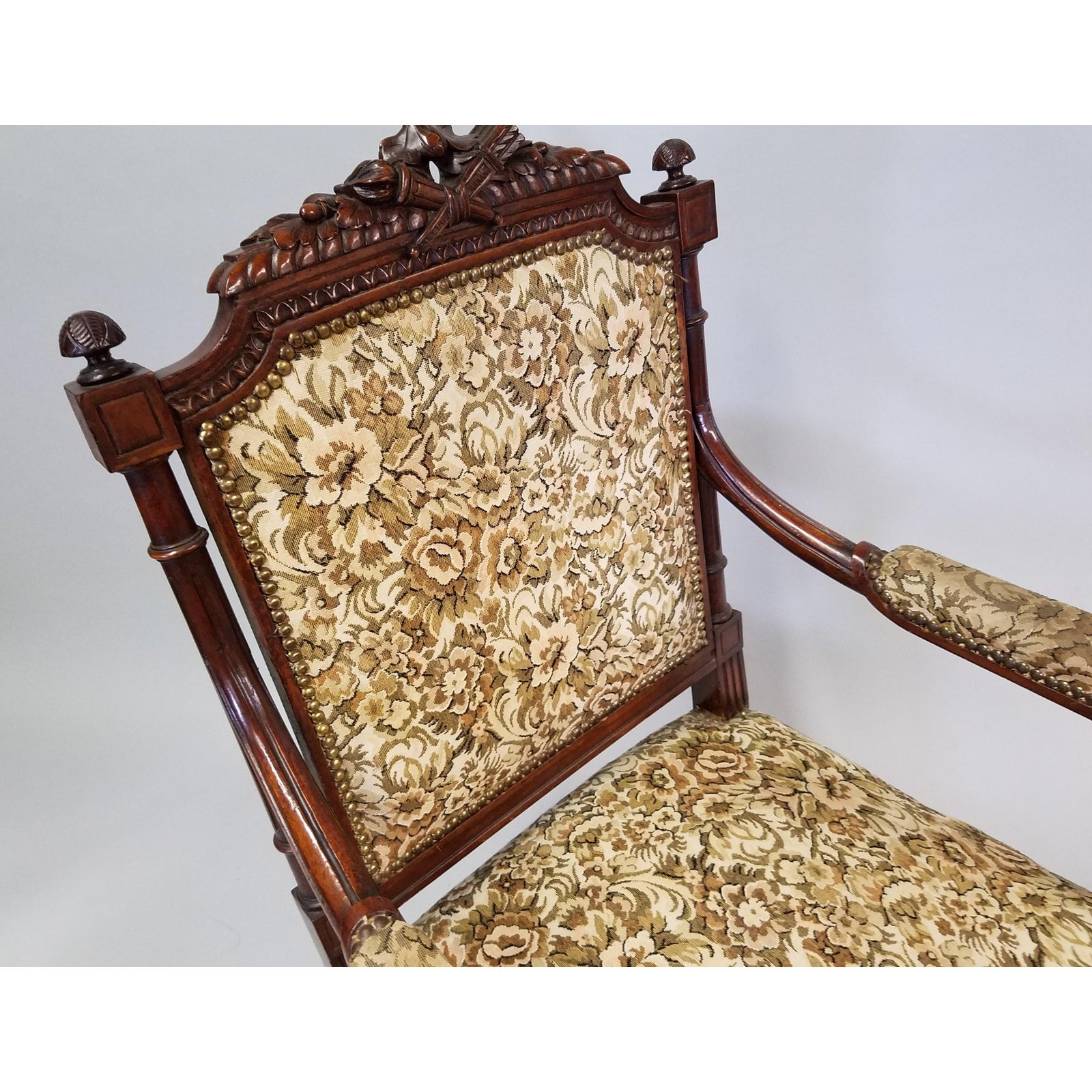 Circa 1910 Pair of French Louis XVI Style Armchairs - Image 4