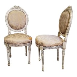 Pair of Late 19th Century French Louis XVI Style Side Chairs