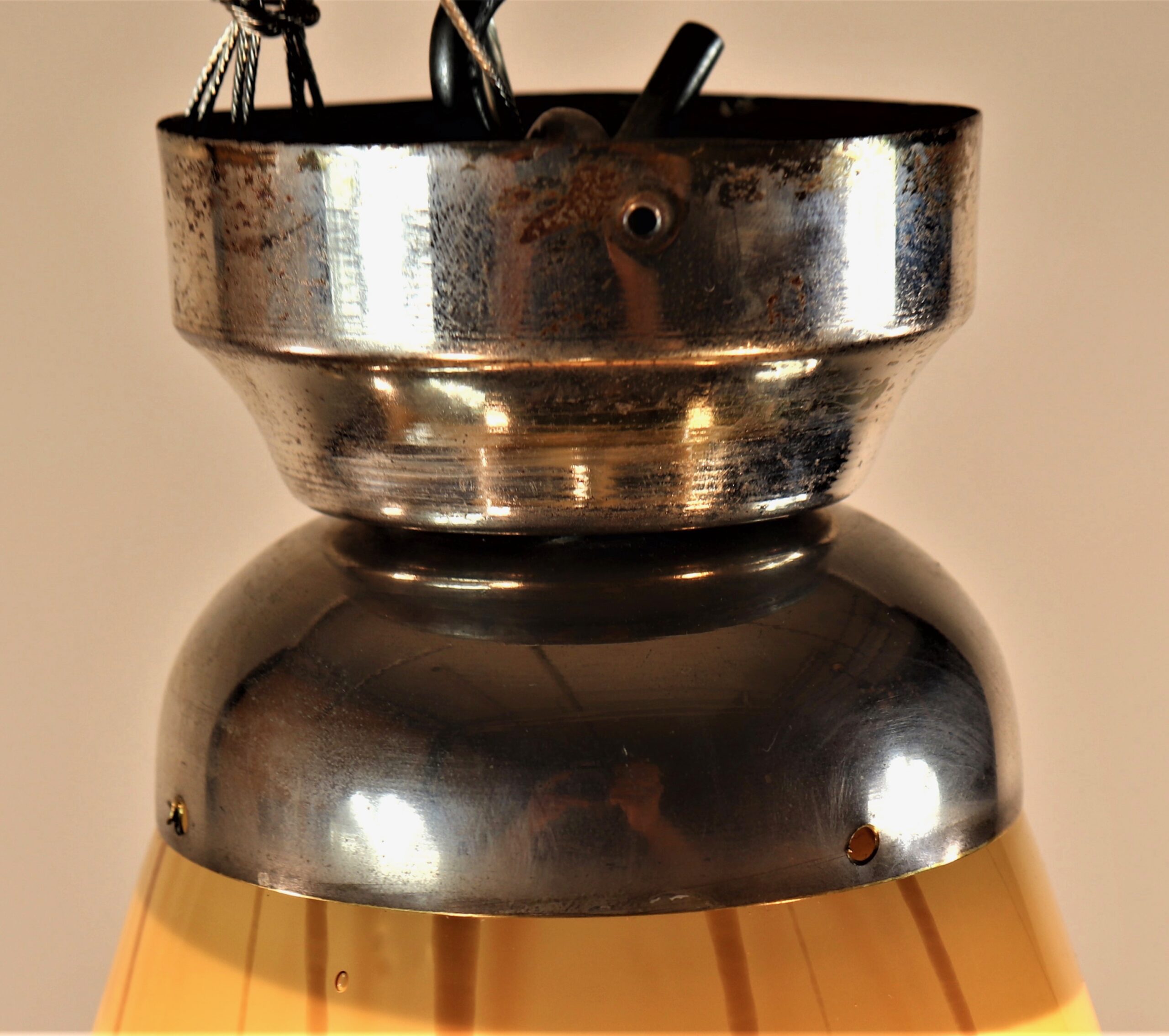 Mid Century Modern Seguso Murano Glass Bell Shaped Fixture - Image 10