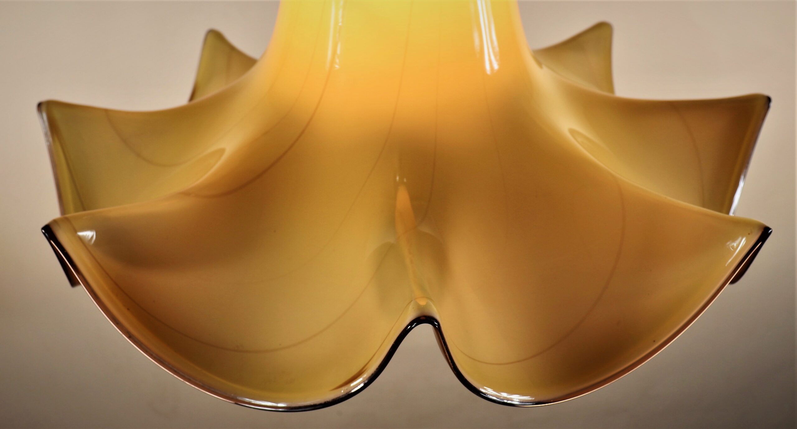 Mid Century Modern Seguso Murano Glass Bell Shaped Fixture - Image 6