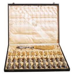 19th Century German Silver and Parcel Fish Service