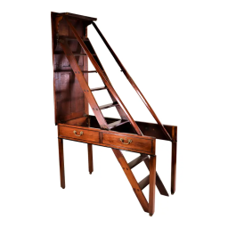 Circa 1820 George III Mahogany Metamorphic Library Table Step Ladder