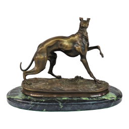 Circa 1800's Pierre-Jules Mene French "Greyhound" Signed Sculpture