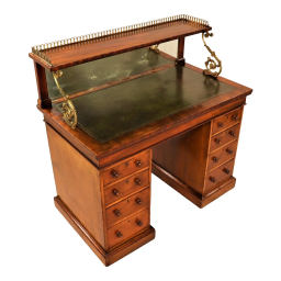 Regency George III Mahogany Kneehole Desk with Shelf