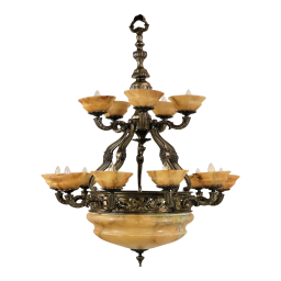 Large Circa 1920 French Neoclassical Alabaster Chandelier