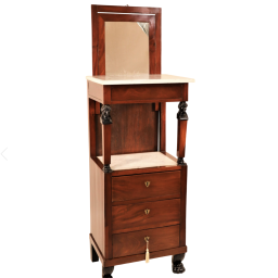 Circa 1815 French Empire convertible Mahogany Shaving Stand