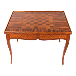 Late 19th Century French Louis XV Style Parquetry Reversible Top Game Table