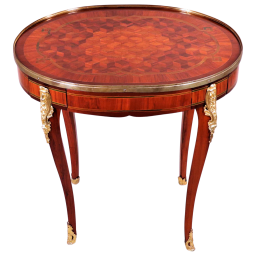 Circa 1900 French Louis XVI Style Occasional Table with Parquetry