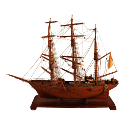 Circa 1900 Hand Built Model of a Rigged Clipper Ship