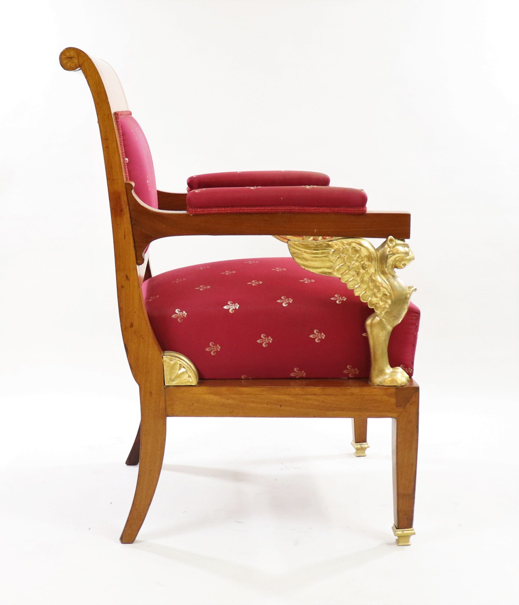 Circa 1810 French Empire Winged Lion Armchair Attributed to Charles Percier - Image 4