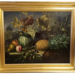 Circa 1843 Fruit Still Life Oil on Canvas by James Charles Ward