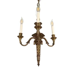19th Century French Louis XVI Style Neoclassical Bronze Flambeau Chandelier
