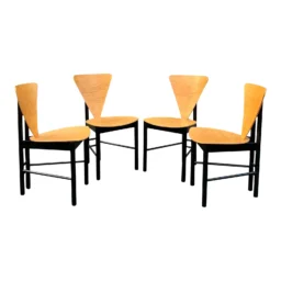 1970s MCM Perforated Triangle  Italian Side Chairs -4