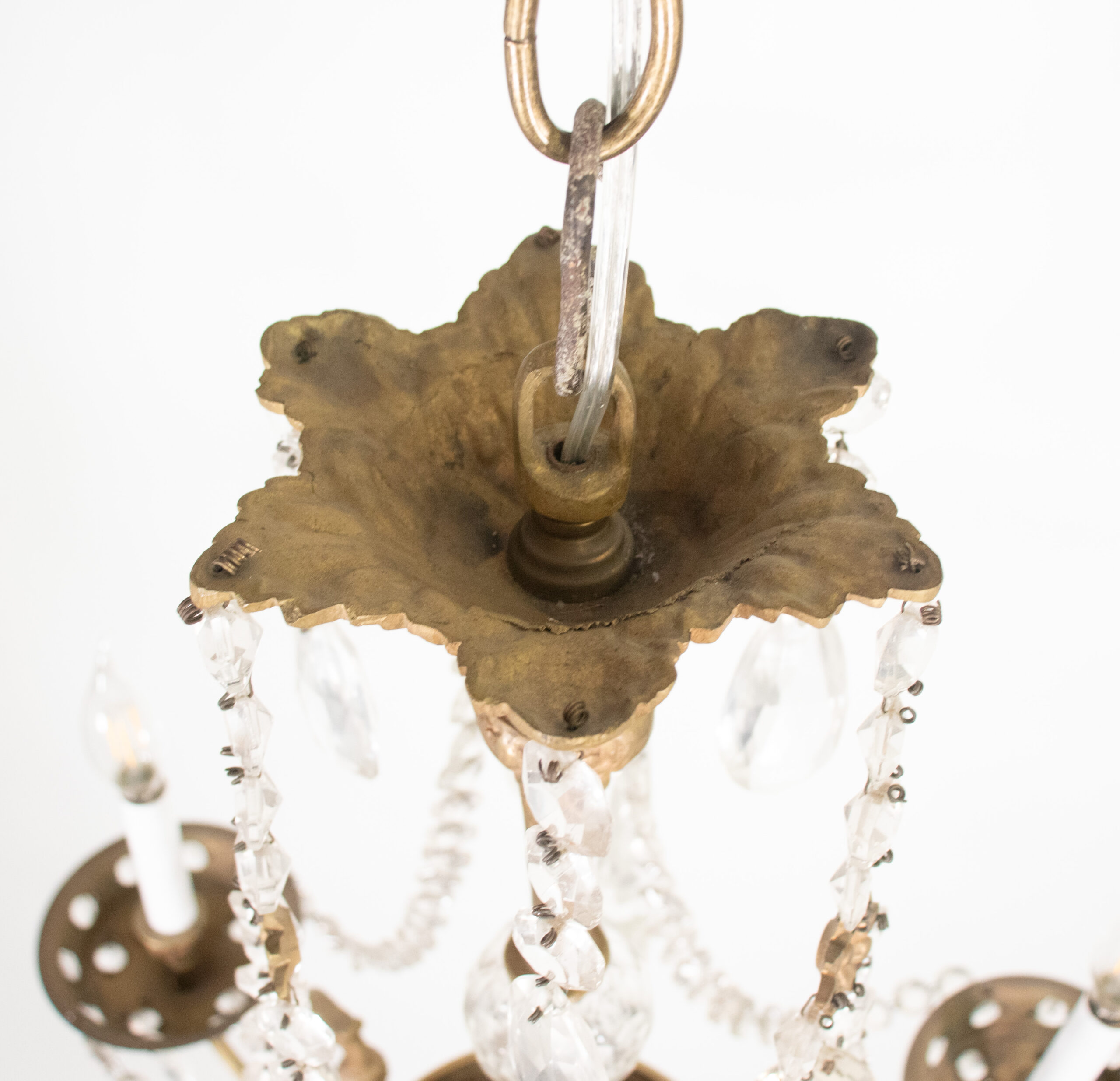 Vintage French Louis XV Style Crystal Chandelier In the Manner of Maison Jansen - Image 4