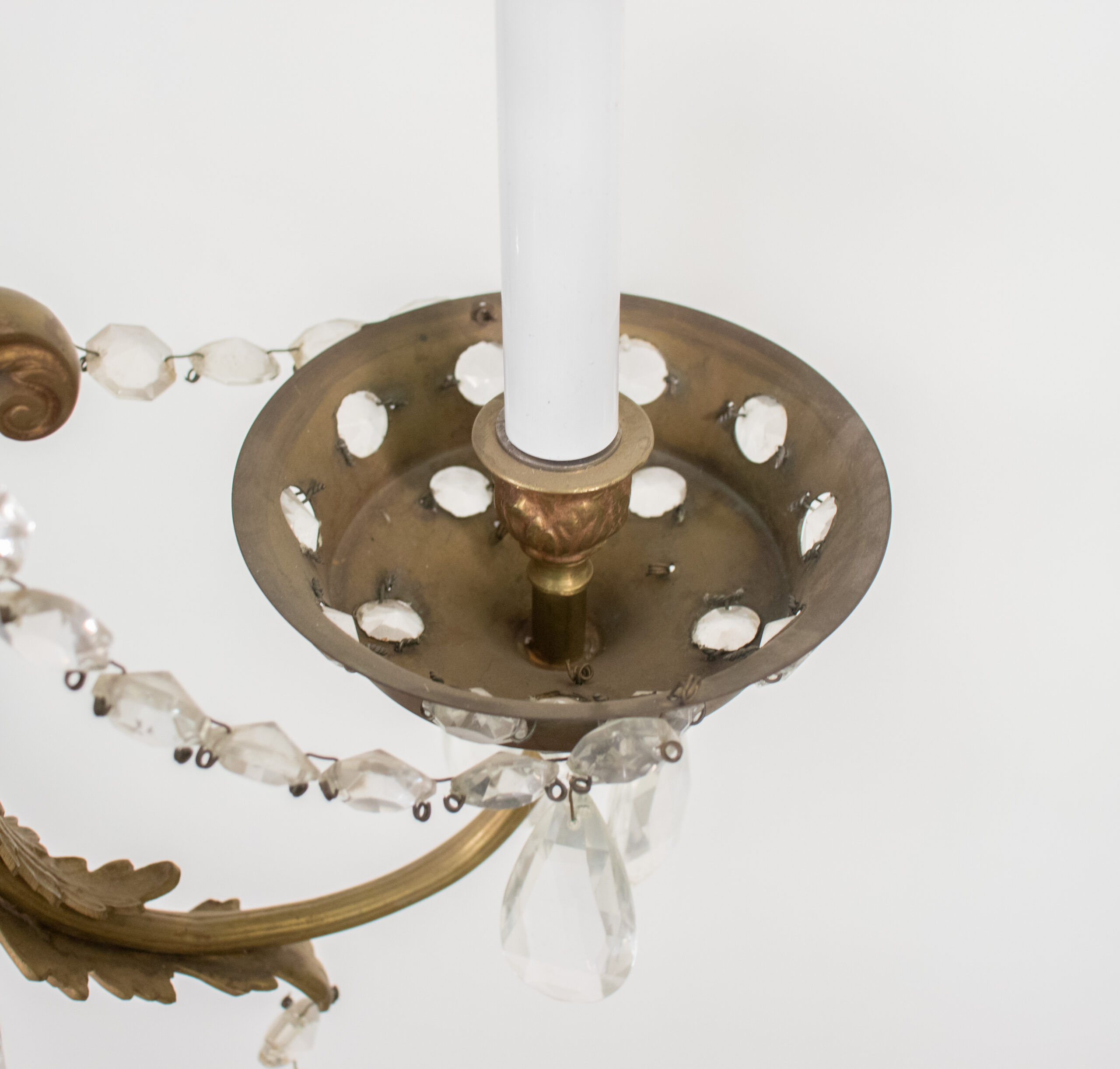 Vintage French Louis XV Style Crystal Chandelier In the Manner of Maison Jansen - Image 13