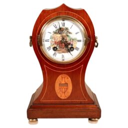 Early 20th Century German Philipp Haas & Sohne Balloon Shaped Mantel Clock