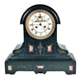 Circa 1910 James Rankin Junior Adam Style Eight-Day Mantle Clock with Faux Marble Casing