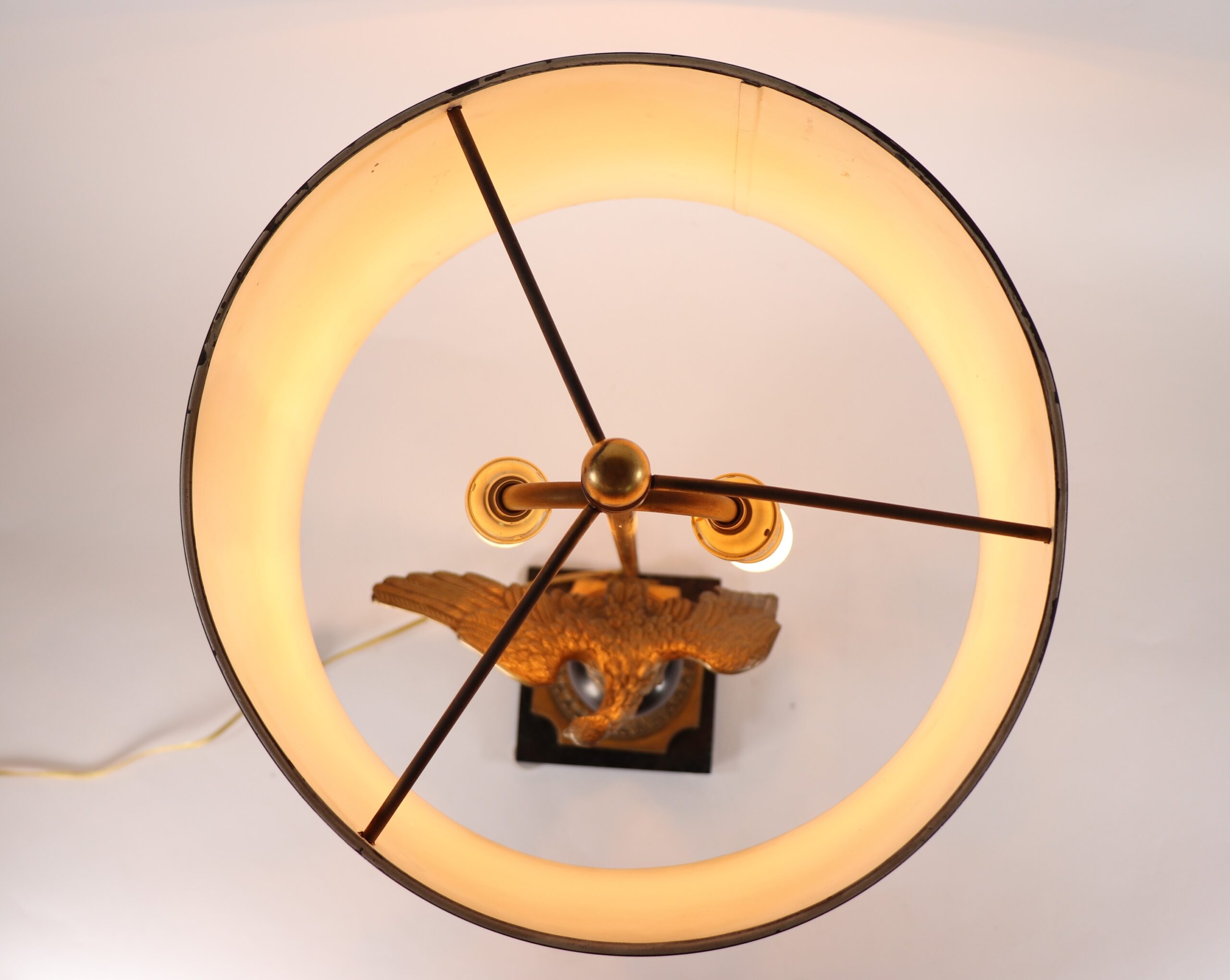 Early 20th Century French Napoleon III Empire Style Table Lamp on Black Marble Base - Image 3