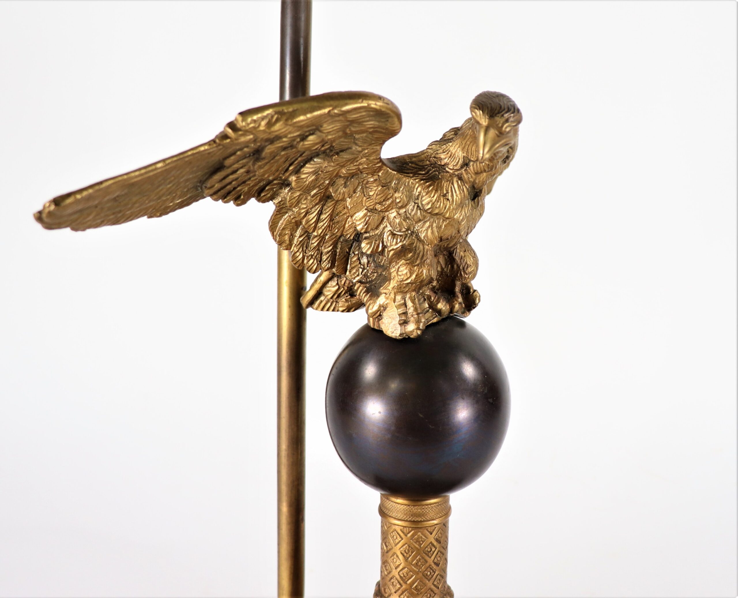 Early 20th Century French Napoleon III Empire Style Table Lamp on Black Marble Base - Image 5