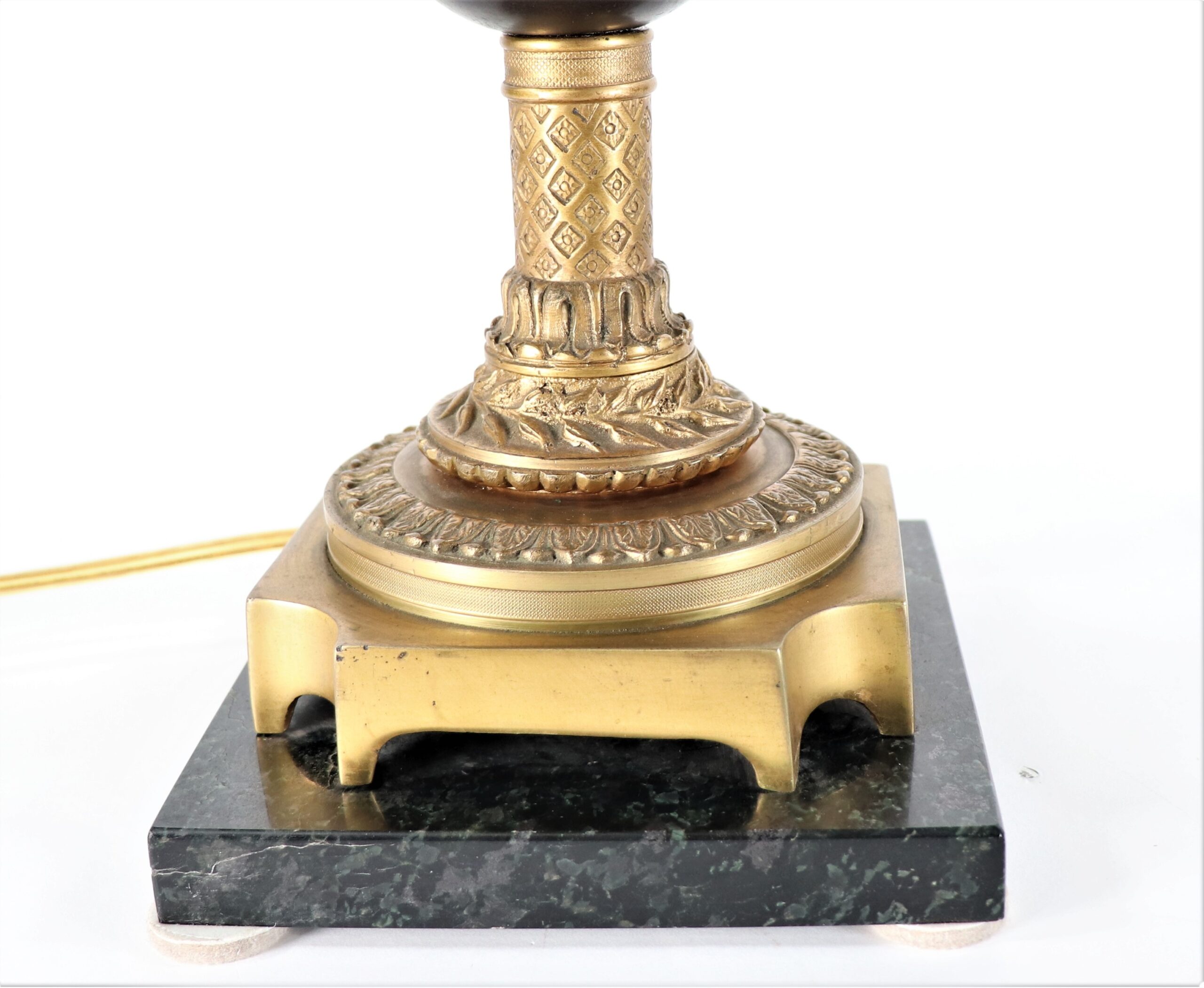 Early 20th Century French Napoleon III Empire Style Table Lamp on Black Marble Base - Image 6