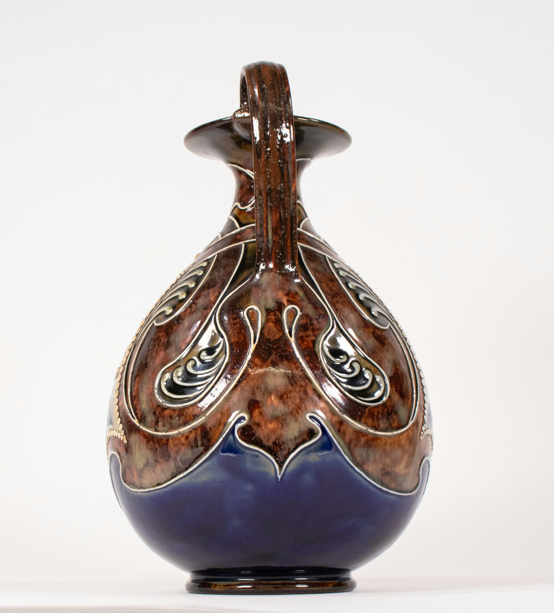Early 20th Century English Royal Doulton Arts and Crafts Lambeth Stoneware Amphora Vase by Frank A Butler - Image 13