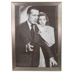 Vintage Reprint Poster of the Movie "The Big Sleep" in Modern Silver Frame