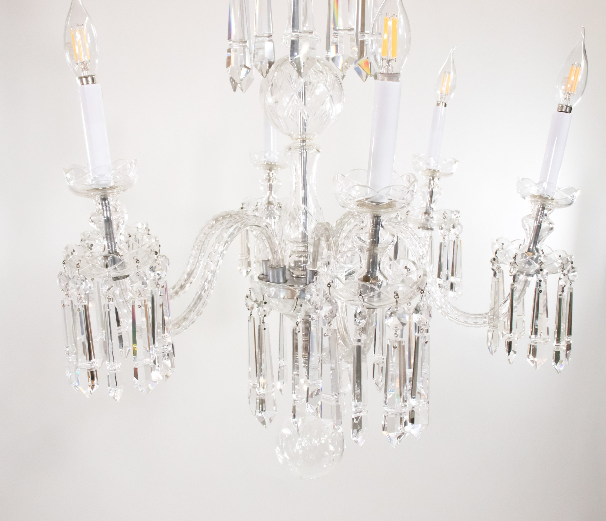 Early 20th Century English Regency Style Waterfall Crystal Chandelier - Image 10