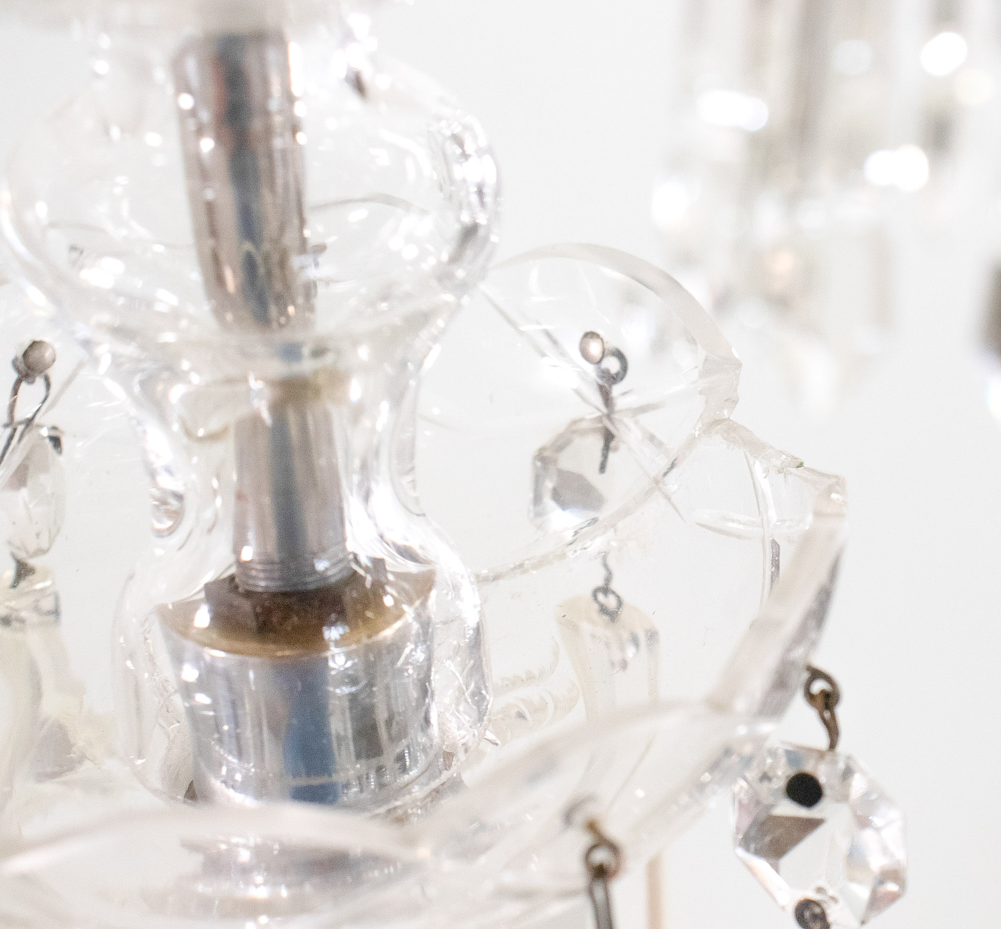 Early 20th Century English Regency Style Waterfall Crystal Chandelier - Image 6