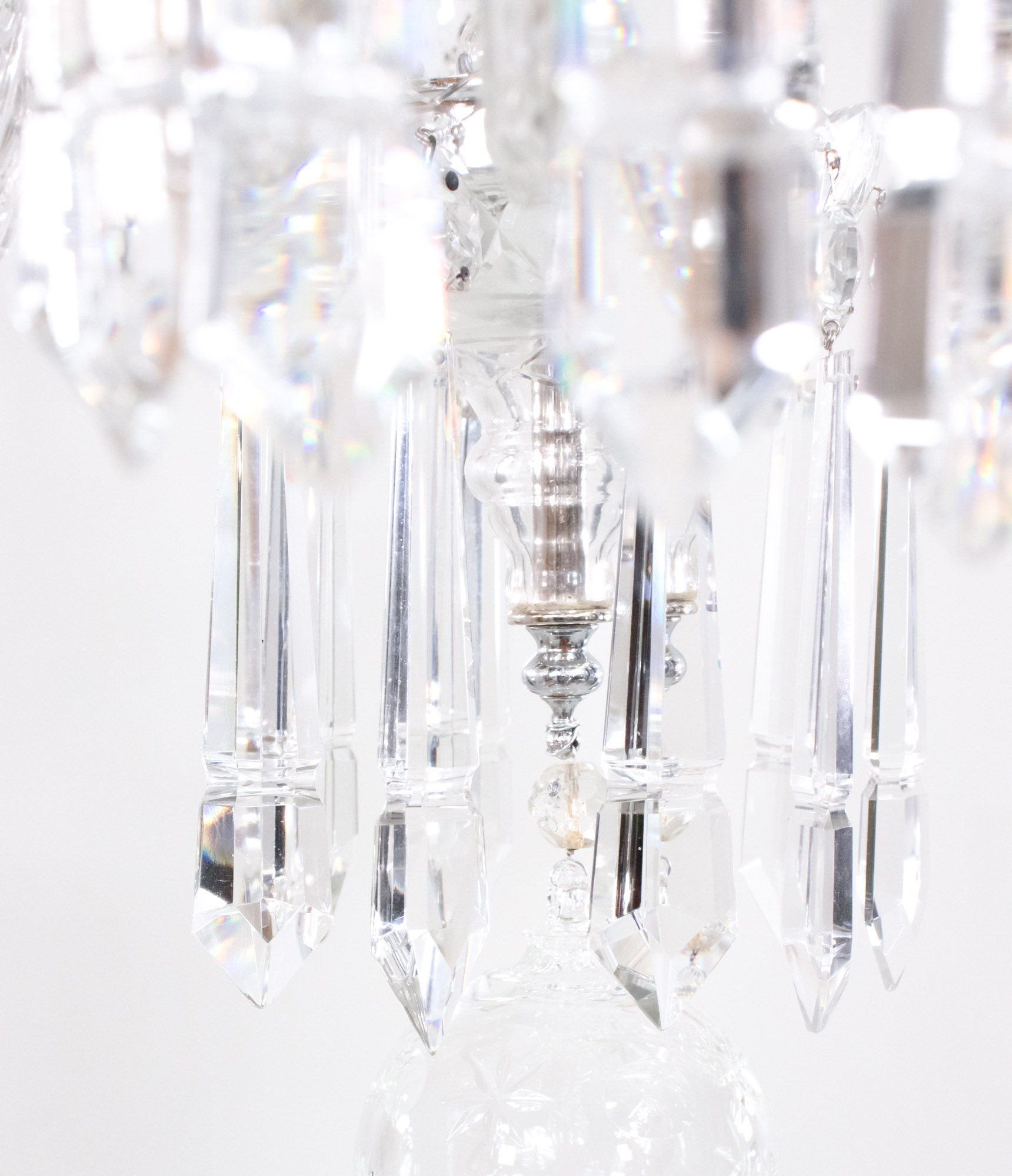 Early 20th Century English Regency Style Waterfall Crystal Chandelier - Image 9