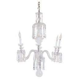 Early 20th Century English Regency Style Waterfall Crystal Chandelier