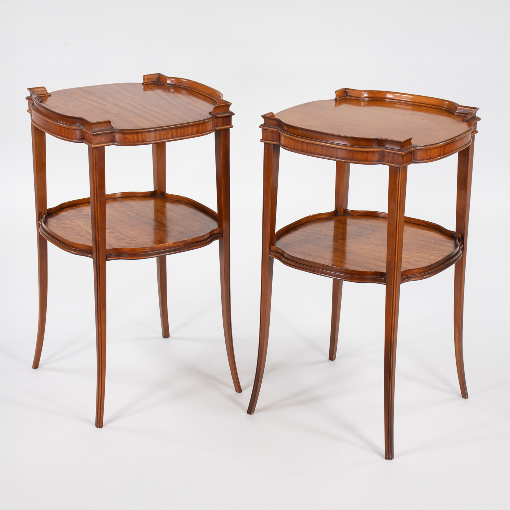 Pair of Mid-Century Italian Satinwood Veneered End Tables - Image 18