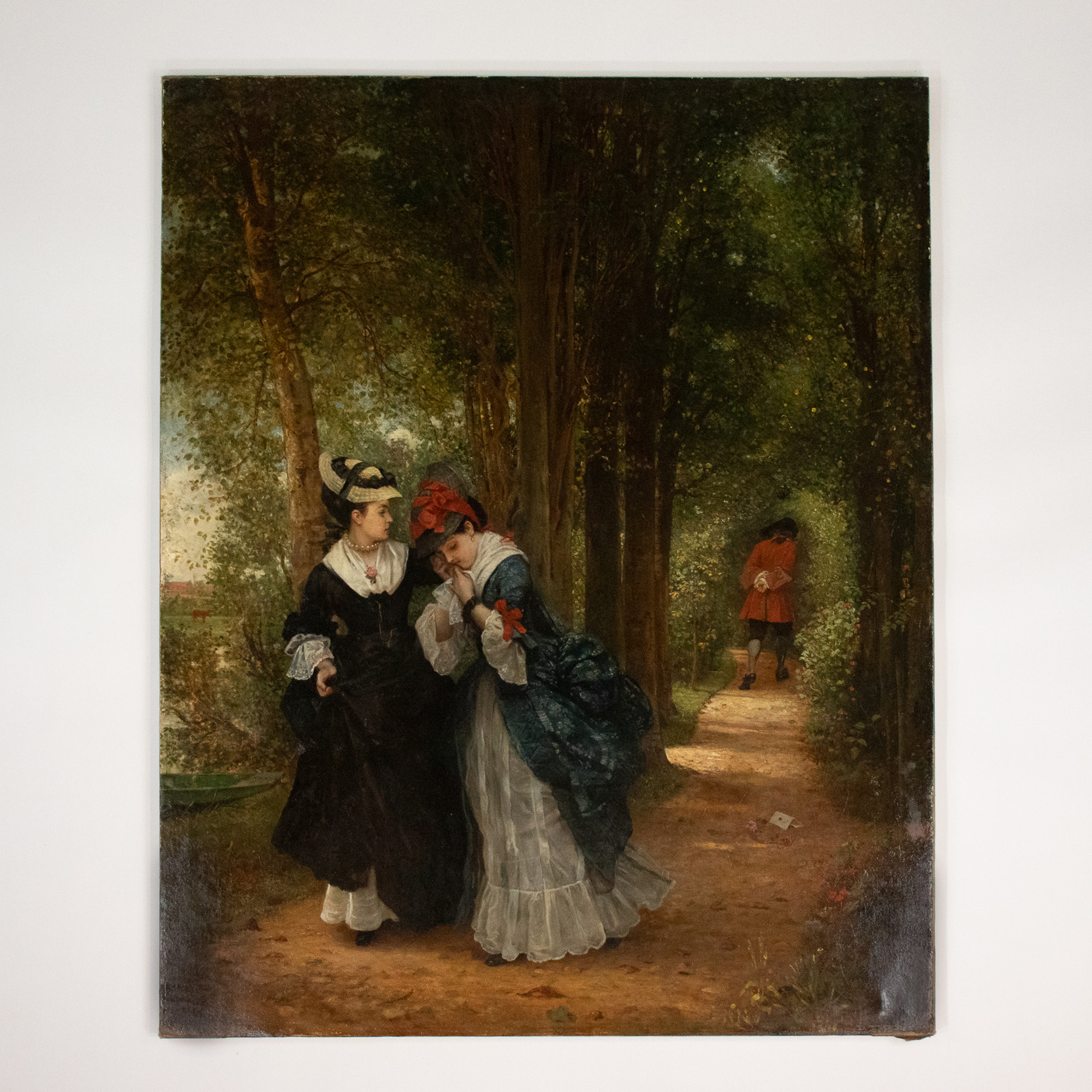 Large Late 19th Century Oil on Canvas Genre Scene attributed to George Adolphus Storey R.A. (British 1834-1919) - Image 2